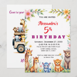 Moderne feestbeesten Jungle Safari Kaart