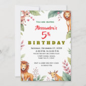 Moderne Feestbeesten Jungle Safari Kaart (Voorkant)