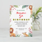 Moderne Feestbeesten Jungle Safari Kaart (Staand voorkant)