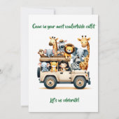 Moderne Feestbeesten Jungle Safari Kaart (Achterkant)