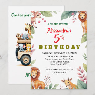 Moderne Feestbeesten Jungle Safari Kaart