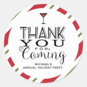 Moderne feestdag, bedankt ronde sticker (Voorkant)
