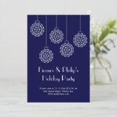 Moderne feestdag blauw kaart (Staand voorkant)