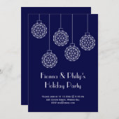 Moderne feestdag blauw kaart (Voorkant / Achterkant)