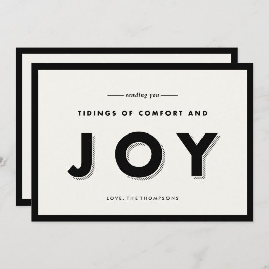 Moderne feestdag feestdagenkaart (Voorkant / Achterkant)