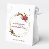 Moderne feestdag - Geometrische Floral Bedankdoosjes (Achterkant)