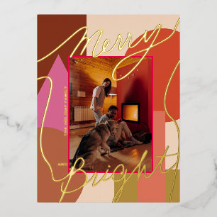 Moderne feestdag, helderheid van uw foto folie feestdagen briefkaart