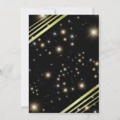 Moderne feestdag in de vorm van goud en zwart kaart (Achterkant)