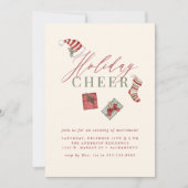 Moderne feestdag in de Waterverf Kerst Kaart (Voorkant)