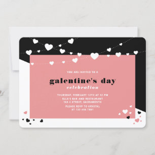 Moderne feestdag in Galentine Kaart