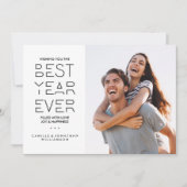 Moderne feestdag in nieuwjaar Foto: beste jaar ooi Feestdagenkaart (Voorkant)