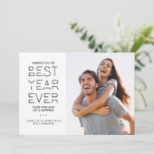 Moderne feestdag in nieuwjaar Foto: beste jaar ooi Feestdagenkaart (Staand voorkant)