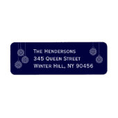 Moderne feestdag - label - blauw (Voorkant)