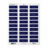 Moderne feestdag - label - blauw (Full Sheet)