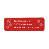 Moderne feestdag - Label - rood (Voorkant)