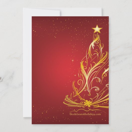 Moderne feestdag met feestdag en feestdag in de Ro Kaart (Achterkant)