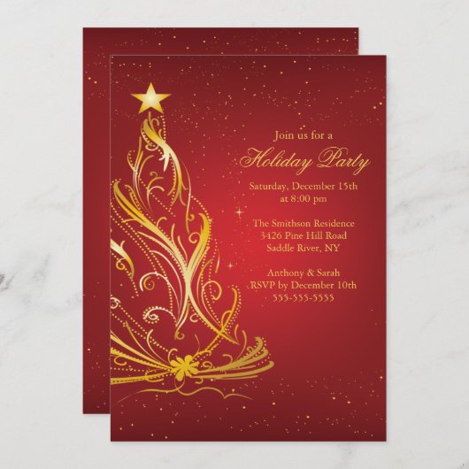 Moderne feestdag met feestdag en feestdag in de Ro Kaart (Voorkant / Achterkant)