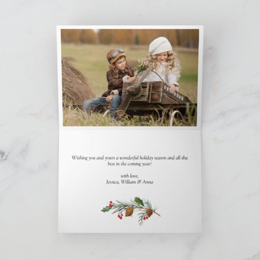 Moderne feestdag met feestdag met feestdag 3 feest kaart (Binnen)