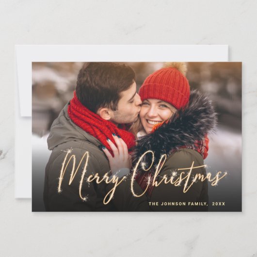 Moderne feestdag met feestdag met feestdag met fee feestdagenkaart (Voorkant)