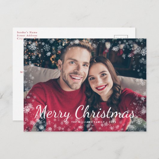 Moderne feestdag met feestdag met feestelijke fees briefkaart (Voorkant / Achterkant)