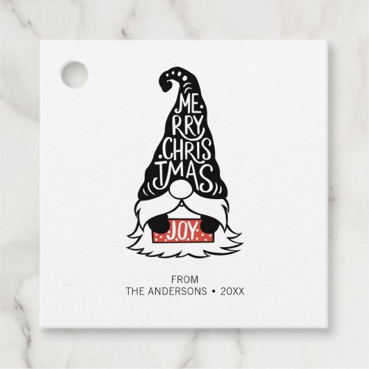 Moderne feestdag met feestdag met kerst bedankjes labels (Voorkant)