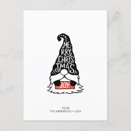 Moderne feestdag met feestdag met kerst briefkaart