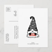 Moderne feestdag met feestdag met kerst briefkaart (Voorkant / Achterkant)