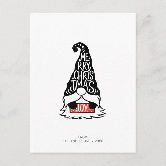 Moderne feestdag met feestdag met kerst briefkaart (Voorkant)