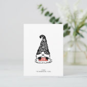 Moderne feestdag met feestdag met kerst briefkaart (Staand voorkant)