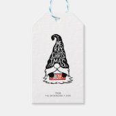 Moderne feestdag met feestdag met kerst cadeaulabel (Voorkant)