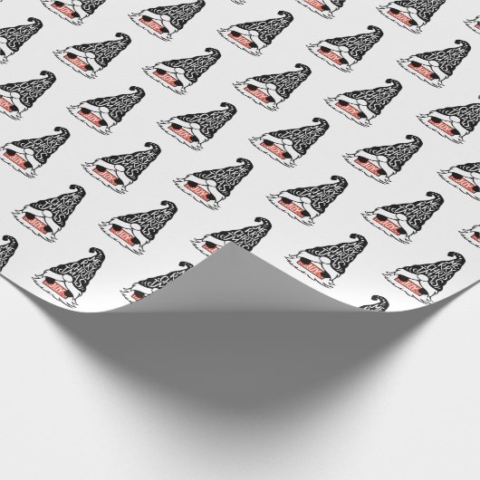 Moderne feestdag met feestdag met kerst cadeaupapier (Hoek)