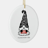 Moderne feestdag met feestdag met kerst keramisch ornament (Rechts)