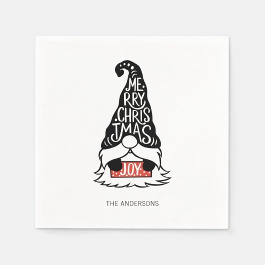 Moderne feestdag met feestdag met kerst servet (Voorkant)