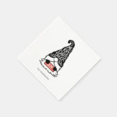 Moderne feestdag met feestdag met kerst servet (Hoek)