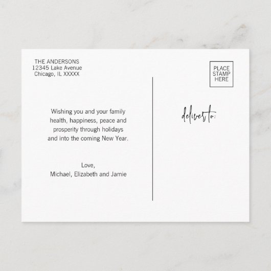 Moderne feestdag met feestdag voor feestelijke fee briefkaart (Achterkant)