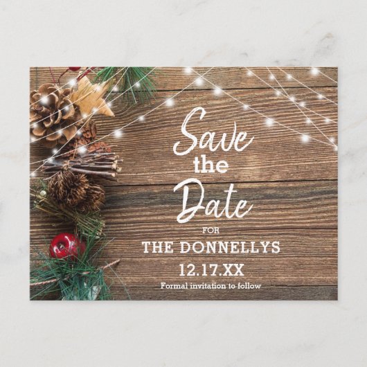 Moderne feestdag met feestdagen aankondigingskaart (Voorkant)