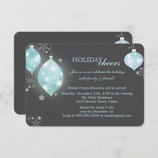 Moderne feestdag met feestelijke feestdag kaart (Voorkant / Achterkant)