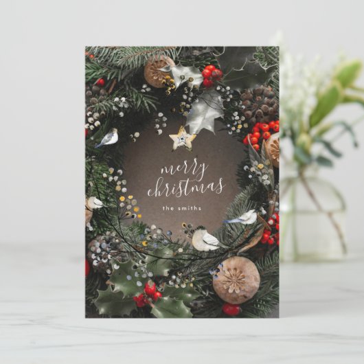 Moderne feestdag met feestelijke feestdag voor fee feestdagenkaart (Staand voorkant)