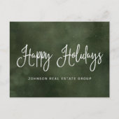 Moderne feestdag met feestelijke groene kerst briefkaart (Voorkant)