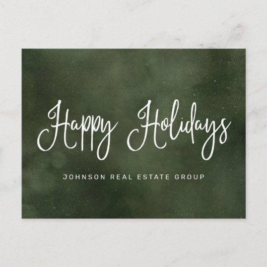 Moderne feestdag met feestelijke groene kerst briefkaart (Voorkant)