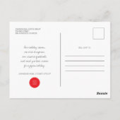 Moderne feestdag met feestelijke rode kerst briefkaart (Achterkant)