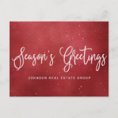 Moderne feestdag met feestelijke rode kerst briefkaart (Voorkant)