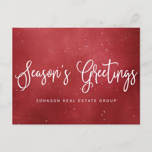 Moderne feestdag met feestelijke rode kerst briefkaart (Voorkant)