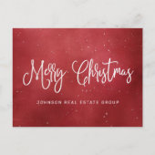 Moderne feestdag met feestelijke rode kerst briefkaart (Voorkant)