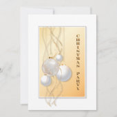 Moderne feestdag met gouden en witte kerst kaart (Voorkant)