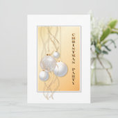 Moderne feestdag met gouden en witte kerst kaart (Staand voorkant)