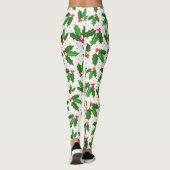 Moderne feestdag met Holly Gold Stippen Leggings (Achterkant)