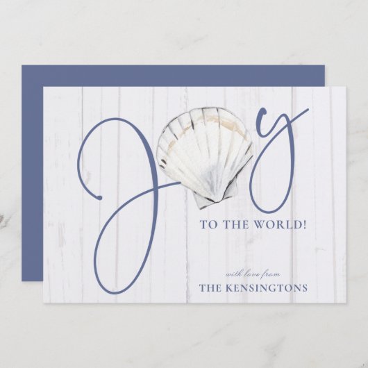 Moderne feestdag met kerst in autical feestdagenkaart (Voorkant / Achterkant)