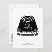 Moderne feestdag met kerstavond briefkaart (Voorkant / Achterkant)