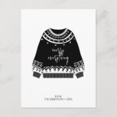 Moderne feestdag met kerstavond briefkaart (Voorkant)